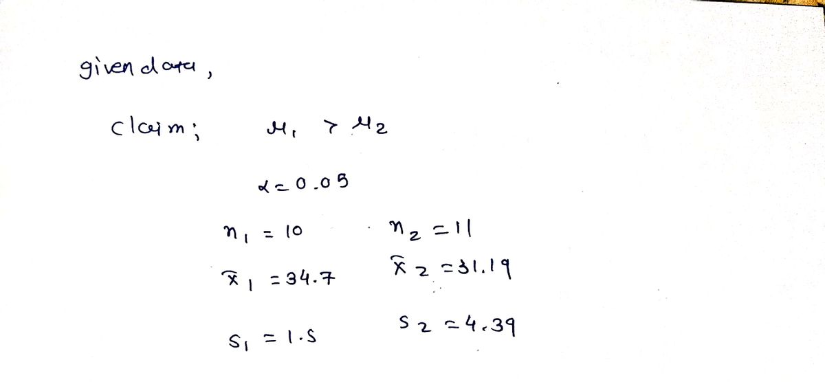 Statistics homework question answer, step 1, image 1